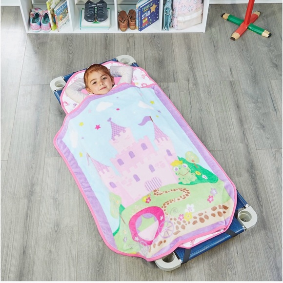 Cot Kids Nap Mat Toddler Preschool Daycare Bedding Cover with Blanket pillow - Picture 4 of 11